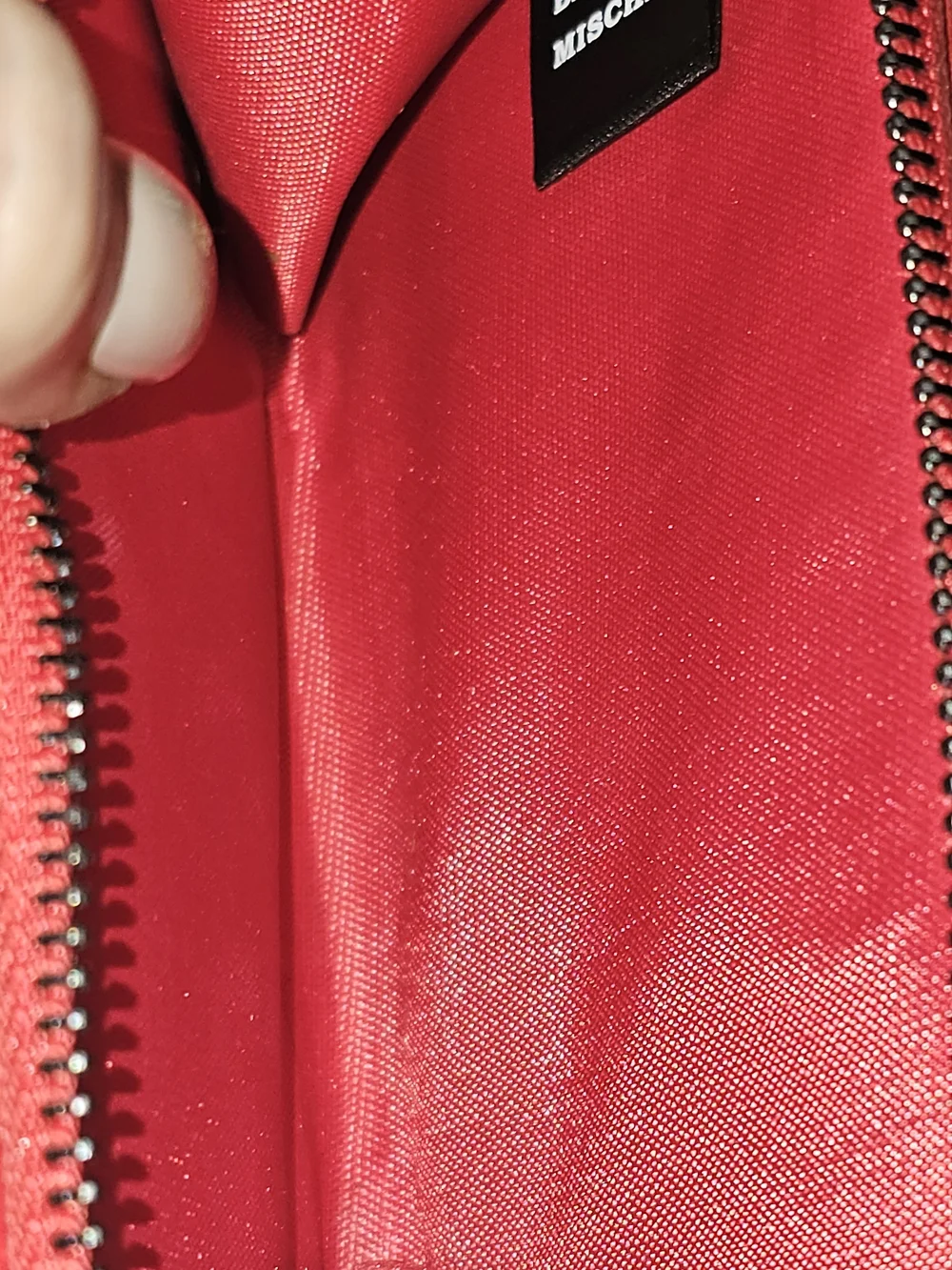 Badgley Mischka Croc Embossed Coin Pouch-Vegan Leather In Red